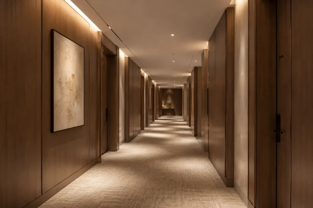 Okładziny HPL do wnętrz hotelowych